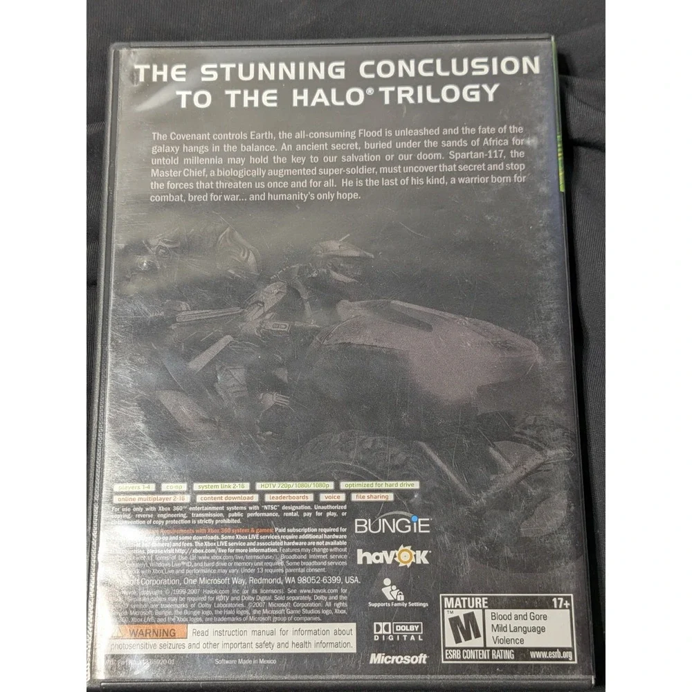 Halo‎ 3 Microsoft Xbox 360 CIB Complete With Manual